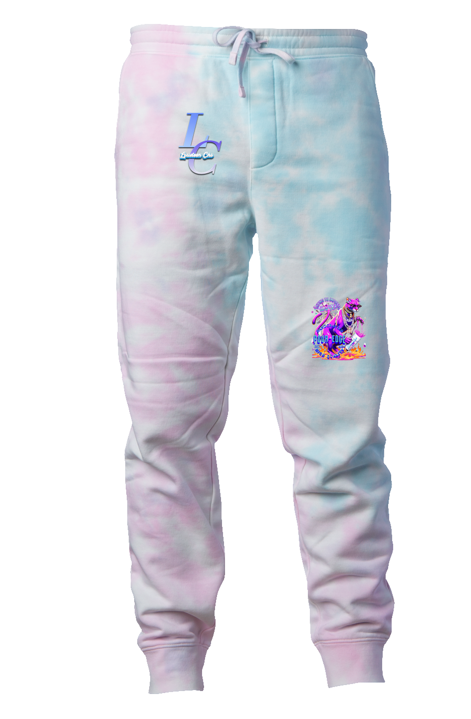 POUR-EDGE COUGAR Cotton Candy Tie Dye Pants BY LOU