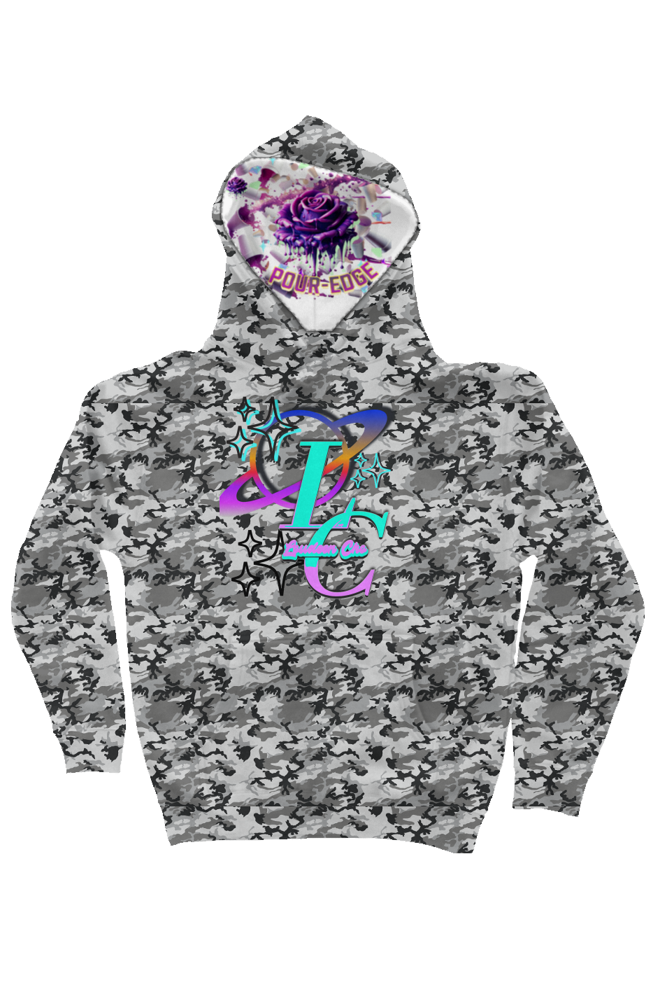 Pour-edge Loudeen Camo Heavyweight Hoodie