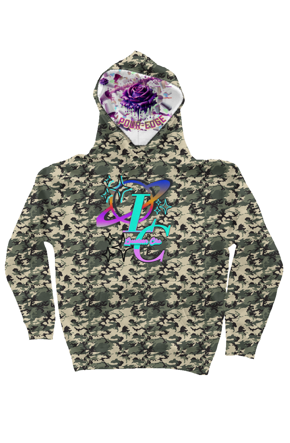 Pour-edge Loudeen Camo Heavyweight Hoodie