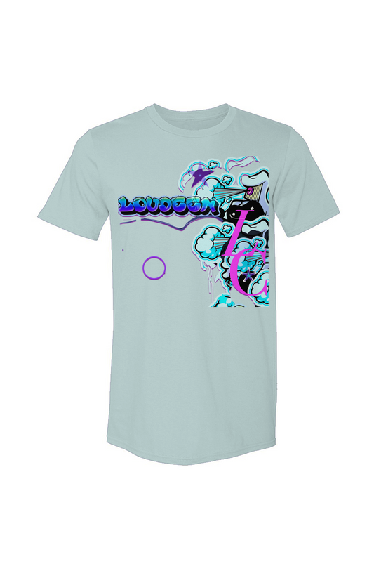Loudeen spray smoke design crewneck tshirt