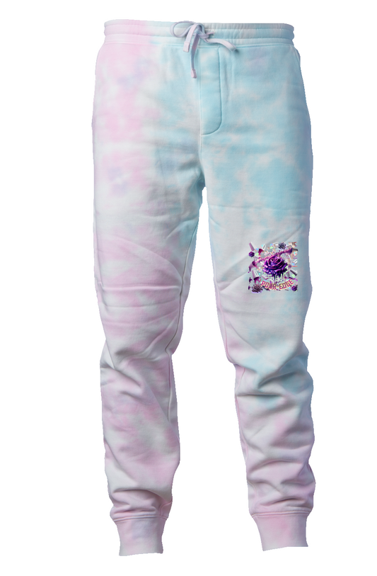 POUR-EDGE FLOWER POWER Cotton Candy Tie Dye Pants 