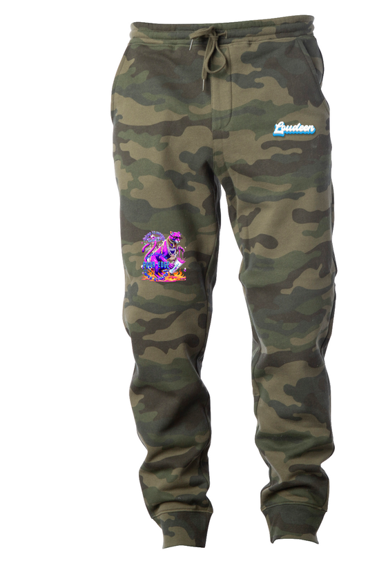 pour-edge cougar Camo Joggers by loudeen cho