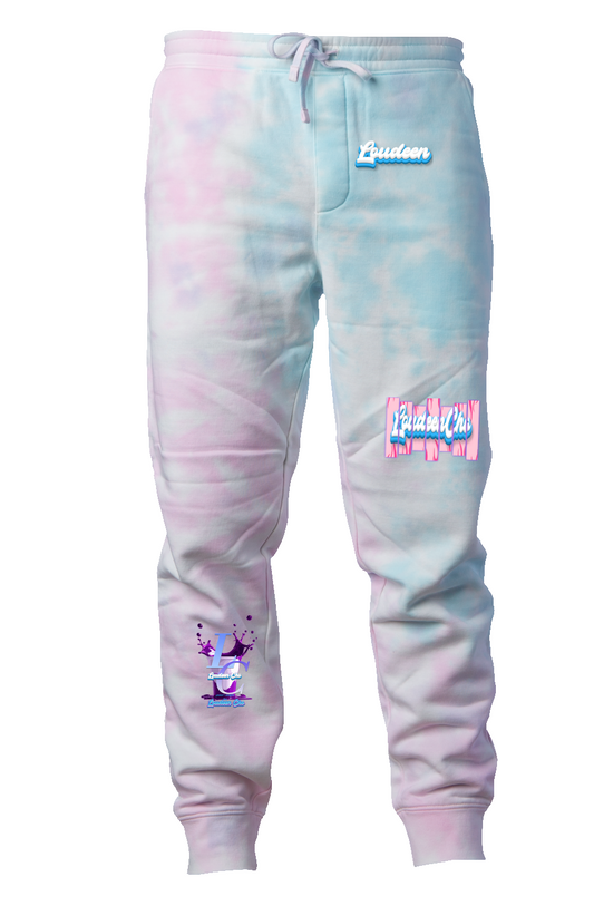 Pour-edge Cotton Candy not loudeenie Tie Dye Pants
