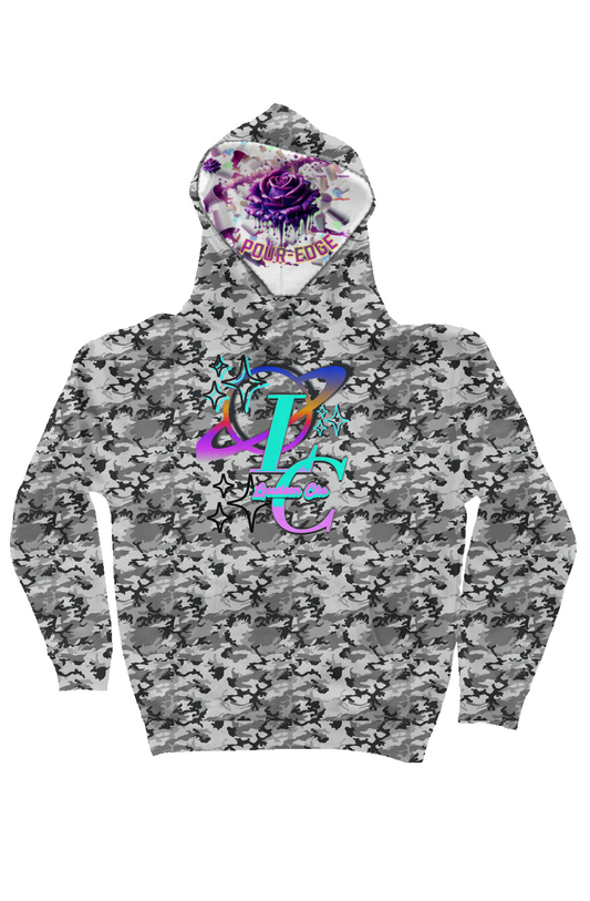 Pour-edge Loudeen Camo  Heavyweight Hoodie