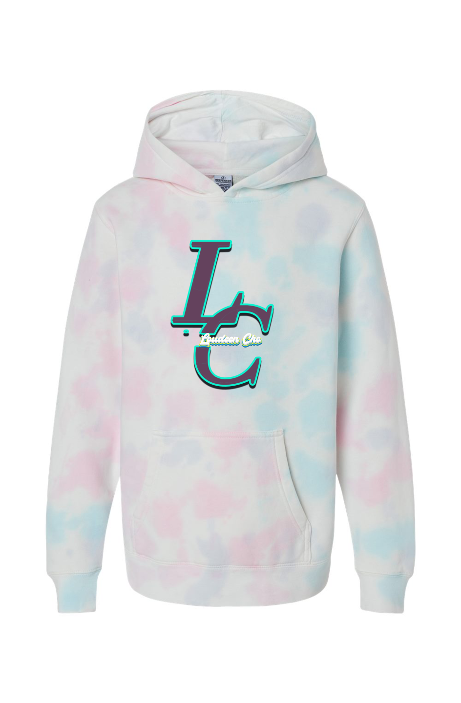Youth Cotton Candy Tie Dye LC Loudeen Hoodie