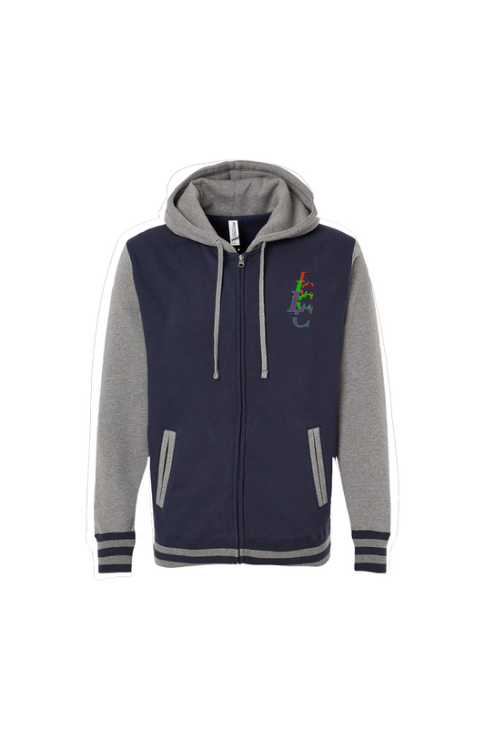 triple LC Loudeen UNISEX HEAVYWEIGHT VARSITY ZIP HOOD