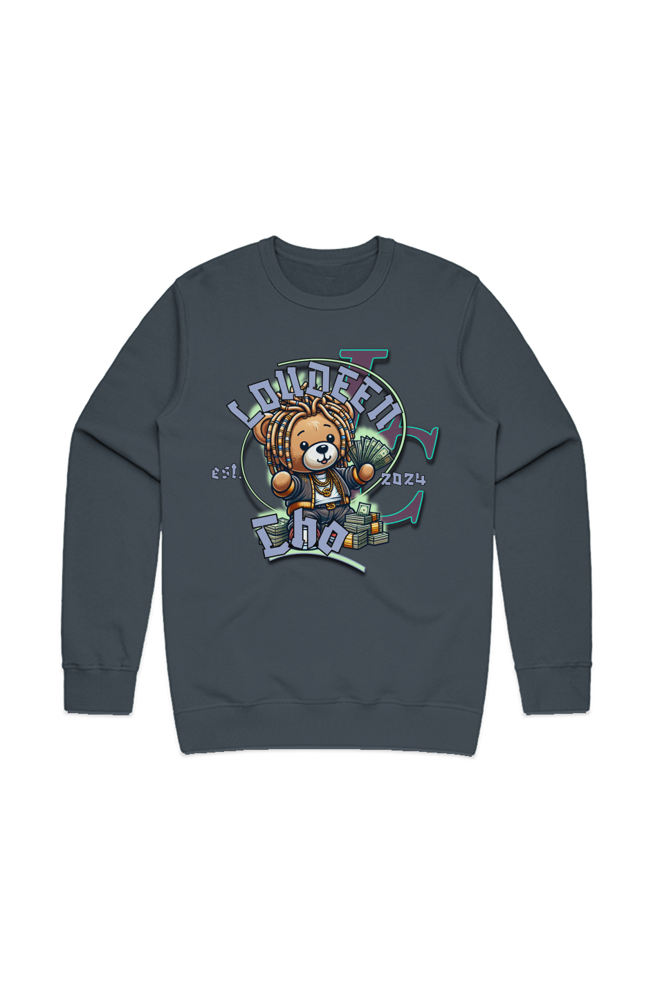 MENS PREMIUM CREW trap Bear by Loudeen